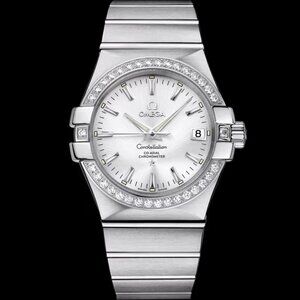 Omega Constellation Co-Axial Diamond Brushed Silver Edition 123.15.35.20.02.001